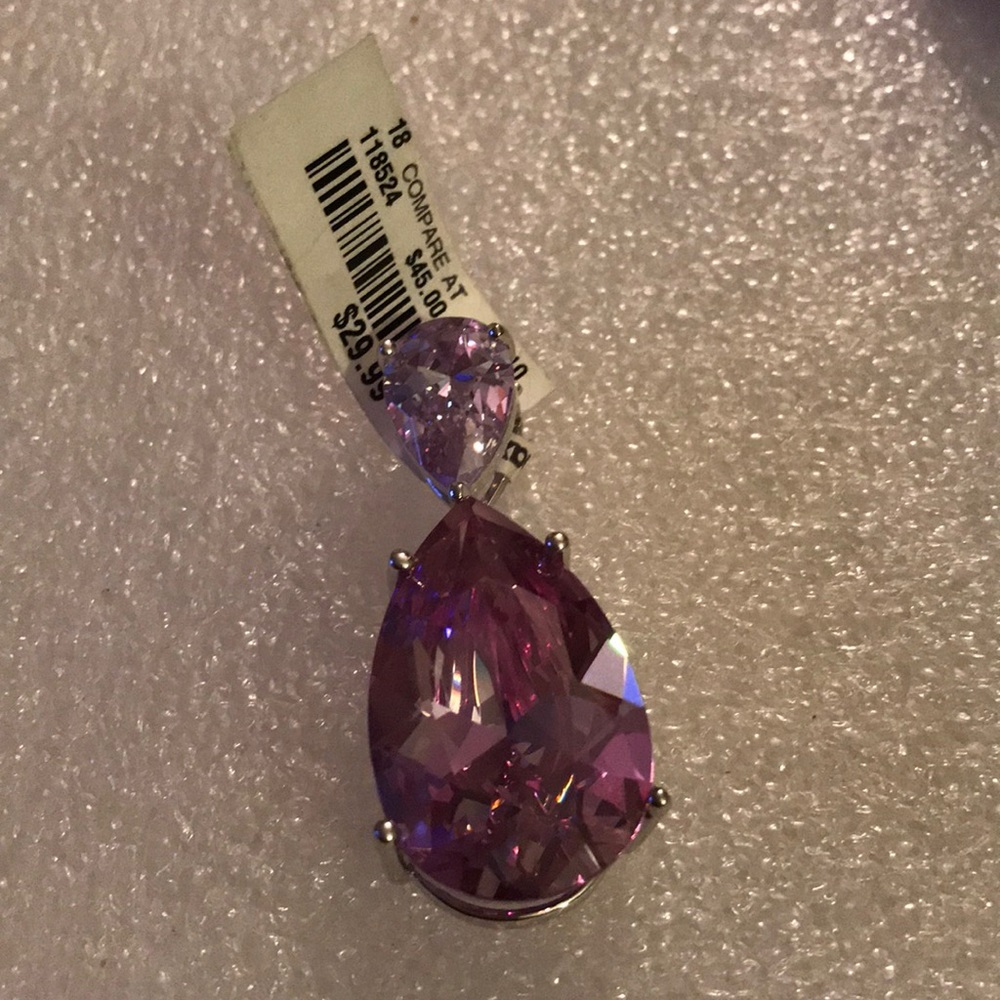 Pink quartz pendent